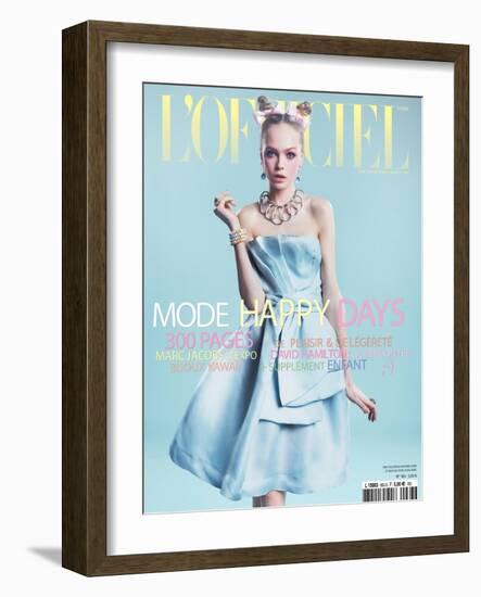 L'Officiel, March 2012 - Siri Tollerod-Marcin Tyszka-Framed Art Print