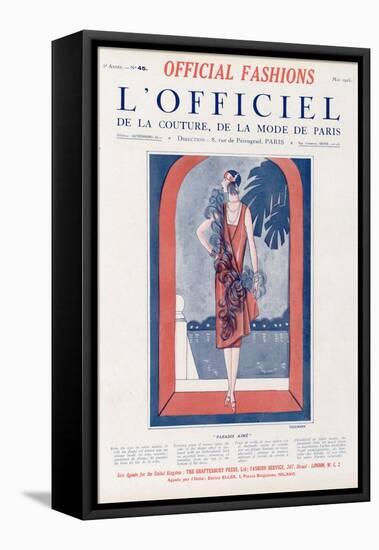 L'Officiel, May 1925 - Paradis Aimé-Tollmann-Framed Stretched Canvas