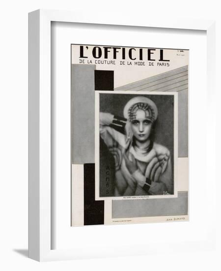 L'Officiel, May 1927 - Mme Agnès-Madame D'Ora-Framed Art Print