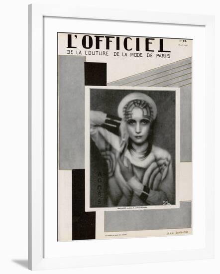 L'Officiel, May 1927 - Mme Agnès-Madame D'Ora-Framed Art Print