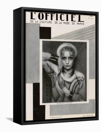 L'Officiel, May 1927 - Mme Agnès-Madame D'Ora-Framed Stretched Canvas