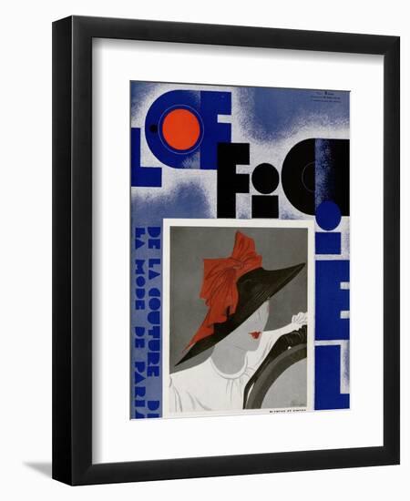 L'Officiel, May 1933 - Blanche et Simone-Lbengini & A.P. Covillot-Framed Art Print