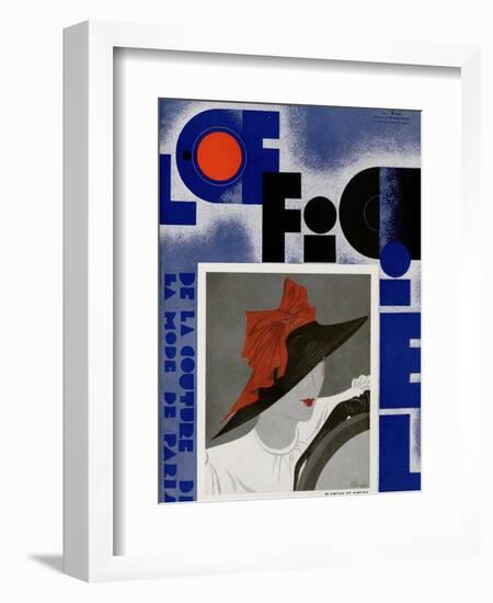 L'Officiel, May 1933 - Blanche et Simone-Lbengini & A.P. Covillot-Framed Art Print