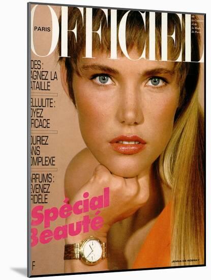 L'Officiel, May 1985 - Jenna de Rosnay-null-Mounted Art Print