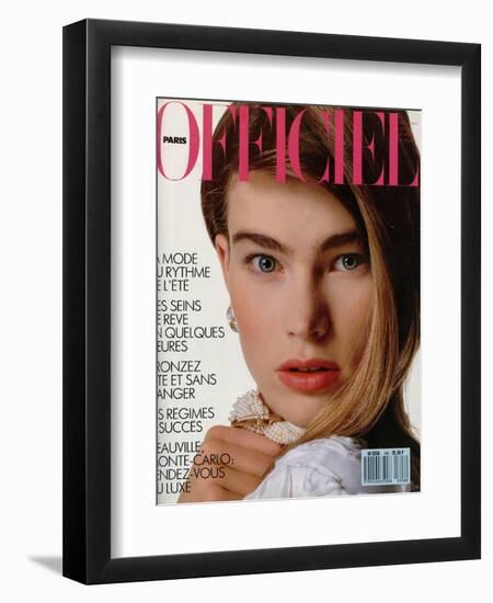 L'Officiel, May 1989 - Chemise Légère de Claude Montana-Jonathan Lennard-Framed Art Print