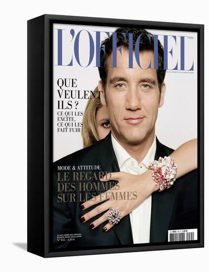 L'Officiel, May 2009 - Clive Owen Porte un Costume Giorgio Armani-Harri Peccinotti-Framed Stretched Canvas