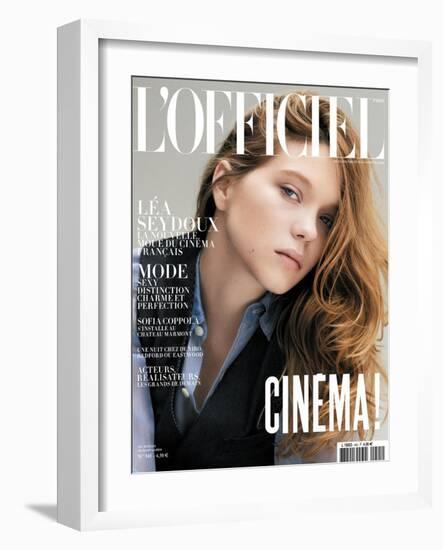 L'Officiel, May 2010 - Léa Seydoux Porte une Chemise en Soie, Ralph Lauren Collection-Paul Wetherell-Framed Art Print