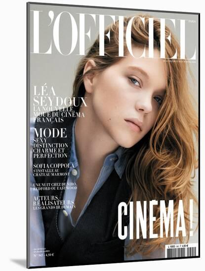 L'Officiel, May 2010 - Léa Seydoux Porte une Chemise en Soie, Ralph Lauren Collection-Paul Wetherell-Mounted Art Print