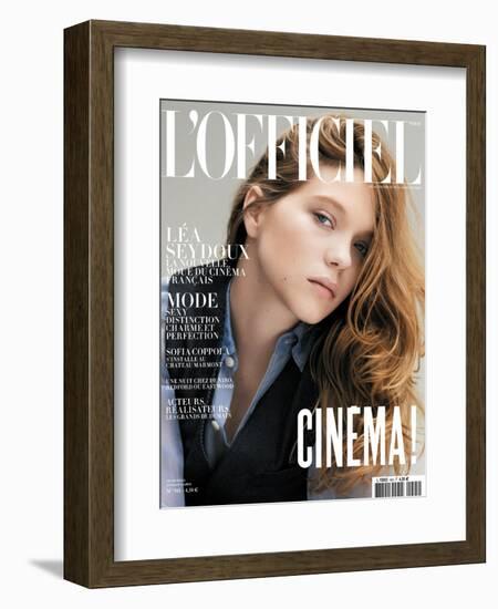 L'Officiel, May 2010 - Léa Seydoux Porte une Chemise en Soie, Ralph Lauren Collection-Paul Wetherell-Framed Art Print