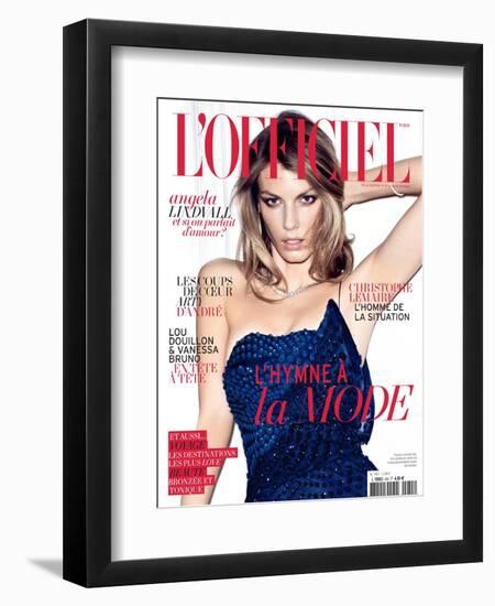 L'Officiel, May 2011 - Angela Lindvall-Thomas Nutzl-Framed Art Print