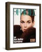 L'Officiel, November 1988 - Robyn Mackintosh-Jonathan Lennard-Framed Art Print