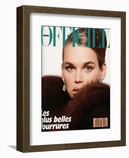 L'Officiel, November 1988 - Robyn Mackintosh-Jonathan Lennard-Framed Art Print