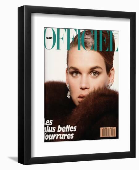 L'Officiel, November 1988 - Robyn Mackintosh-Jonathan Lennard-Framed Art Print