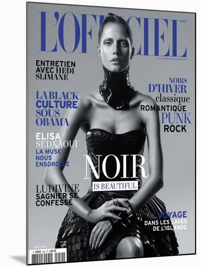 L'Officiel, November 2010 - Noir Is Beautiful, Kasia-René Habermacher-Mounted Art Print