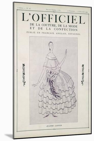 L'Officiel, November-December 1922-Jeanne Lanvin-Mounted Art Print