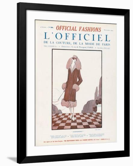 L'Officiel, October 1924 - Chambéry-Worth-Framed Art Print