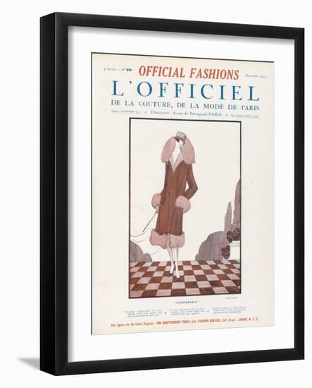 L'Officiel, October 1924 - Chambéry-Worth-Framed Art Print