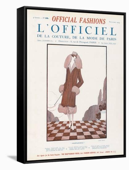 L'Officiel, October 1924 - Chambéry-Worth-Framed Stretched Canvas