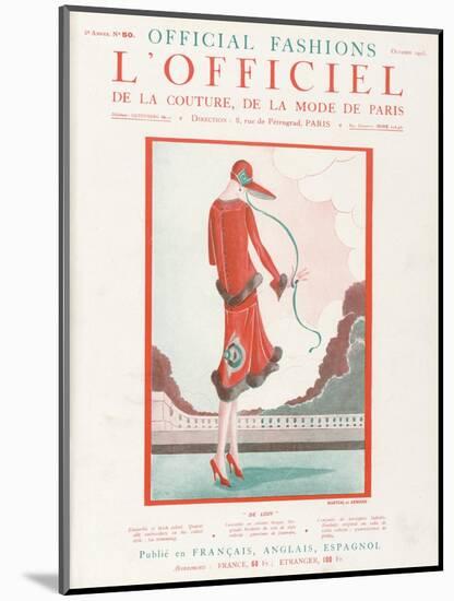L'Officiel, October 1925 - de Loin-Martial et Armand-Mounted Art Print