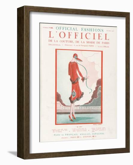 L'Officiel, October 1925 - de Loin-Martial et Armand-Framed Art Print