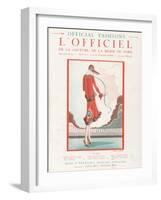 L'Officiel, October 1925 - de Loin-Martial et Armand-Framed Art Print