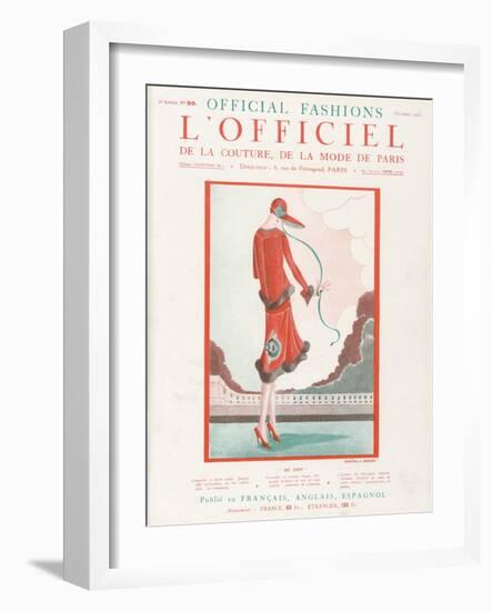 L'Officiel, October 1925 - de Loin-Martial et Armand-Framed Art Print