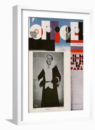 L'Officiel, October 1930 - Mme Louise Eisner-Madame D'Ora & A.P. Covillot-Framed Art Print