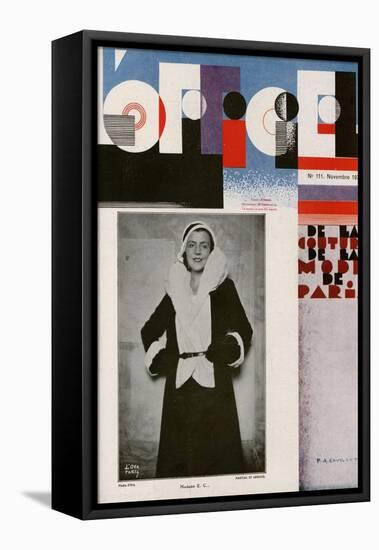 L'Officiel, October 1930 - Mme Louise Eisner-Madame D'Ora & A.P. Covillot-Framed Stretched Canvas