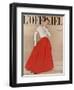 L'Officiel, October 1950 - Robe du Soir de Balenciaga, Velours de Ducharne, Laize Guipure de Maxime-Philippe Pottier-Framed Art Print