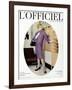 L'Officiel, October 1957 - Robe de Balenciaga-Philippe Pottier-Framed Art Print