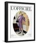 L'Officiel, October 1957 - Robe de Balenciaga-Philippe Pottier-Framed Art Print