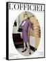 L'Officiel, October 1957 - Robe de Balenciaga-Philippe Pottier-Framed Stretched Canvas