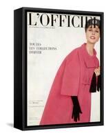 L'Officiel, October 1959 - Ensemble du Soir de Givenchy-Philippe Pottier-Framed Stretched Canvas