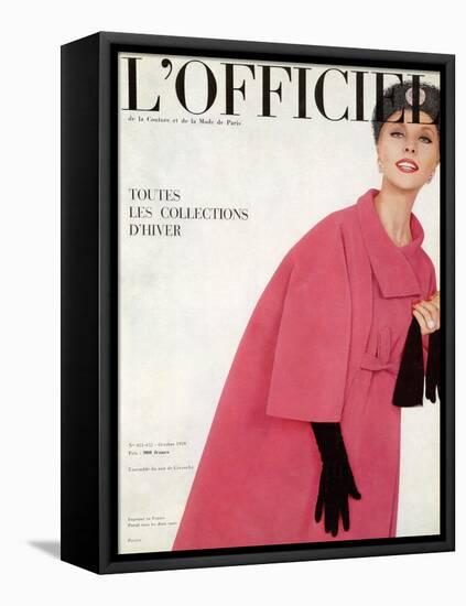 L'Officiel, October 1959 - Ensemble du Soir de Givenchy-Philippe Pottier-Framed Stretched Canvas