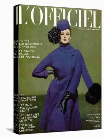 L'Officiel, October 1962 - Manteau de Pierre Cardin en Lainage de Moreau-Roland de Vassal-Stretched Canvas