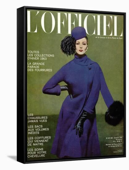 L'Officiel, October 1962 - Manteau de Pierre Cardin en Lainage de Moreau-Roland de Vassal-Framed Stretched Canvas