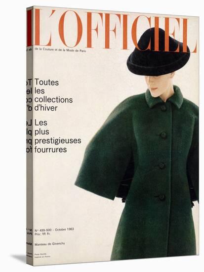 L'Officiel, October 1963 - Manteau de Givenchy-Reichle-Stretched Canvas