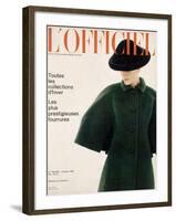 L'Officiel, October 1963 - Manteau de Givenchy-Reichle-Framed Art Print