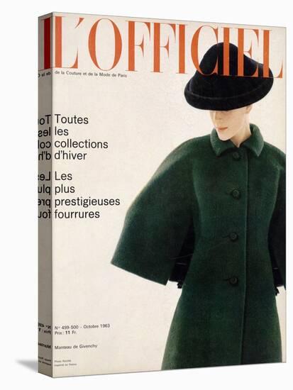 L'Officiel, October 1963 - Manteau de Givenchy-Reichle-Stretched Canvas