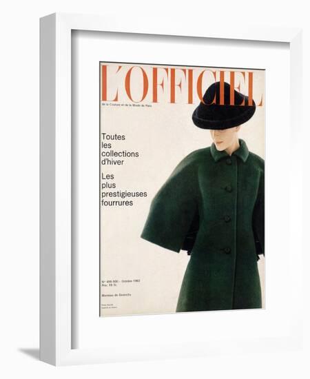 L'Officiel, October 1963 - Manteau de Givenchy-Reichle-Framed Art Print