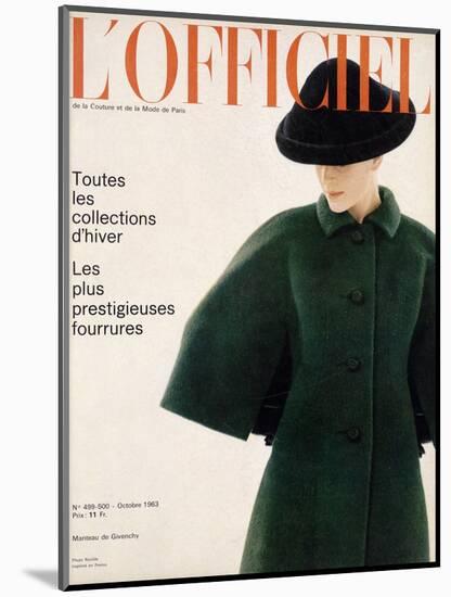 L'Officiel, October 1963 - Manteau de Givenchy-Reichle-Mounted Art Print