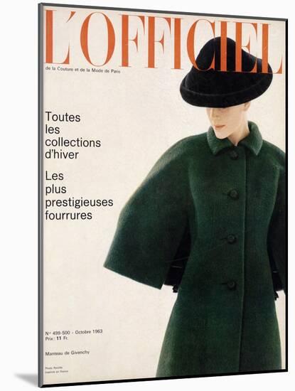 L'Officiel, October 1963 - Manteau de Givenchy-Reichle-Mounted Art Print