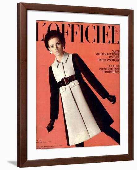 L'Officiel, October 1967 - Jeanne Lanvin-Roland Bianchini-Framed Art Print