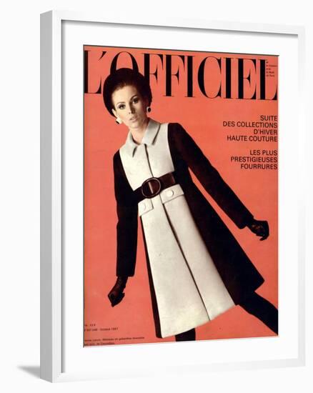 L'Officiel, October 1967 - Jeanne Lanvin-Roland Bianchini-Framed Art Print