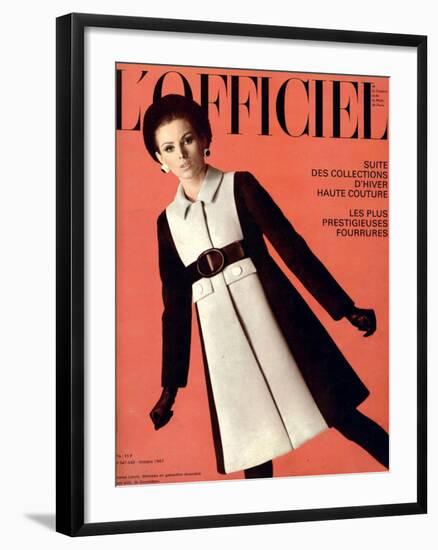 L'Officiel, October 1967 - Jeanne Lanvin-Roland Bianchini-Framed Art Print