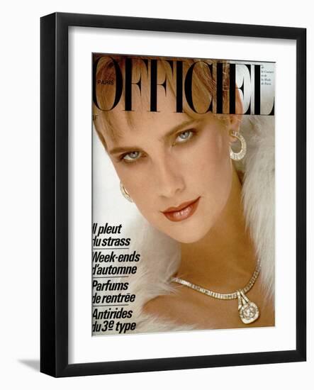 L'Officiel, October 1984 - Revillon-Rodolphe Haussaire-Framed Art Print