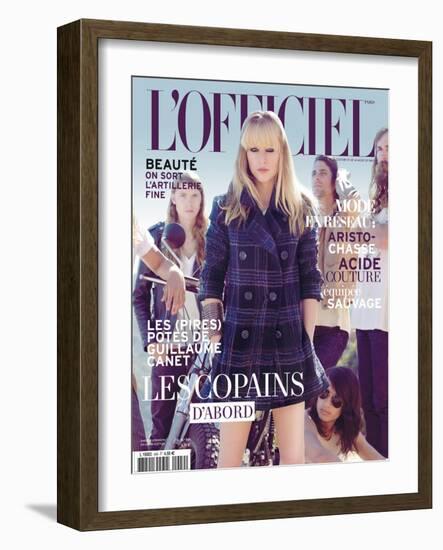 L'Officiel, October 2010 - Dakota Johnson-Sasha Eisenman-Framed Art Print