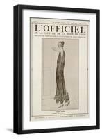 L'Officiel, October-November 1923 - Vertige Robe en Tulle Perlé de Cristal-Jenny-Framed Art Print