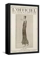 L'Officiel, October-November 1923 - Vertige Robe en Tulle Perlé de Cristal-Jenny-Framed Stretched Canvas