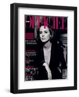 L'Officiel, October-November 1992 - Lara Harris, Qui Porte une Veste Smoking de Giorgio Armani-Peter Lindbergh-Framed Art Print